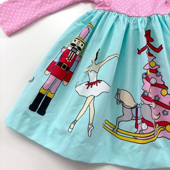 Eleanor Rose Tori Holiday Dress Size 18 Months Pink Blue - Picture 3 of 15